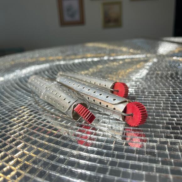 3 Antique Aluminum Hair Curlers Goody Curl Clip - Picture 5 of 8